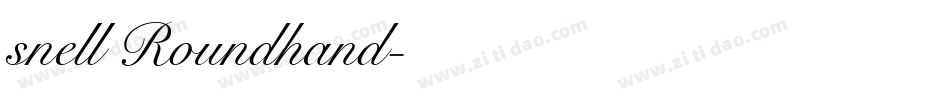 snell Roundhand字体转换